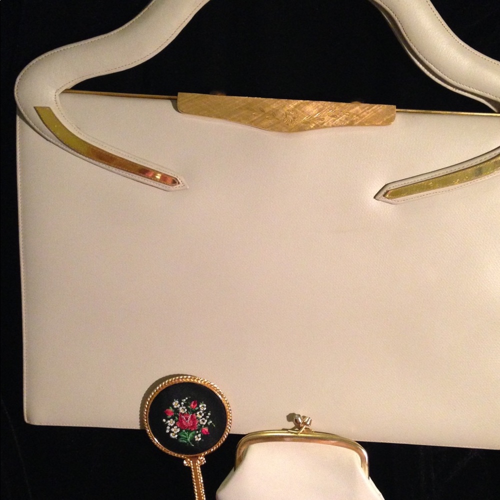 Calfskin vintage  handbag w coin purse.